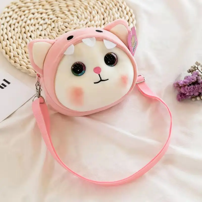 Cute Soft Plush Children's Shoulder Bag Cartoon Deer Baby Girl Messenger Bag High Quality Kids Handbag Coin Purse Birthday Gift