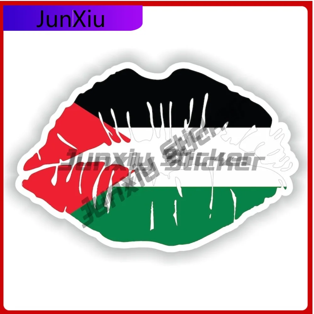 

Palestine Flag Lips National Emblem Sticker Travel Stickers And Decal Stickers For Phone Waterproof Decals Bumper Sticker Funny