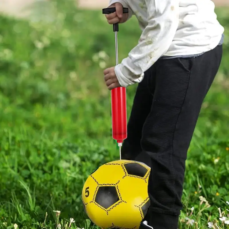 Soccer Ball Pump Small High Strength Ball Inflator In Cylinder Structure Non Slip Inflator Kit With Needle And Nozzle Portable