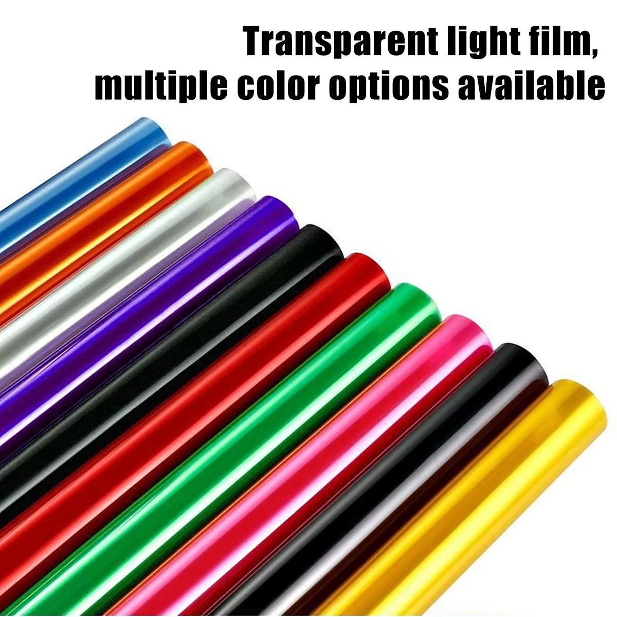 Glossy transparent light black smoked PVC film, 30x60cm, for car headlights and taillights, smoked vinyl film sticker.