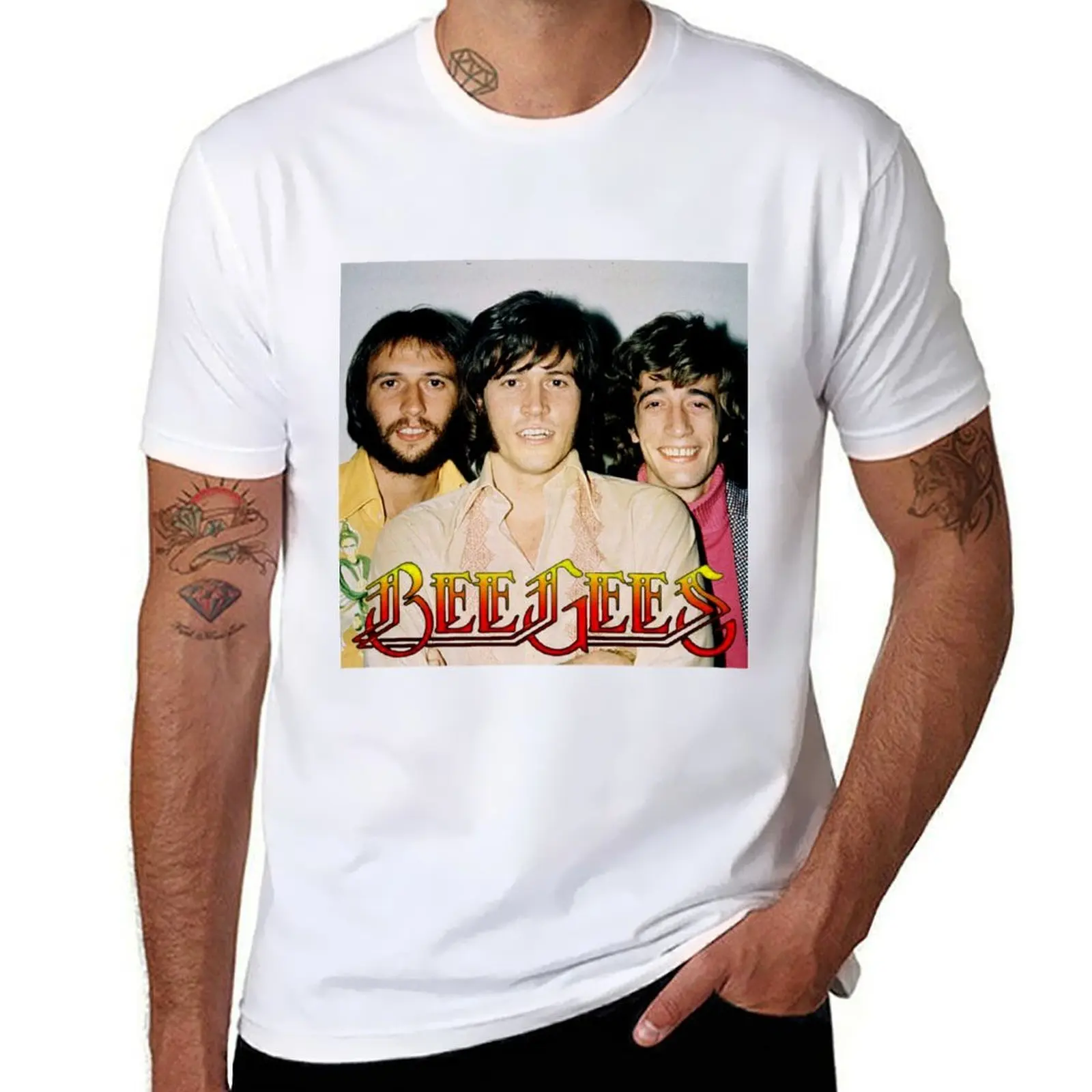 

bee - gees 3 T-Shirt t shirt for man 100 percent cotton t shirts for man graphic vintage T-Shirt
