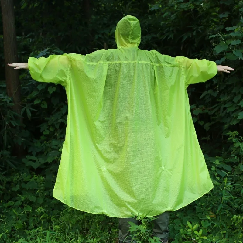 Ultra light raincoat, 15D nylon coated silicon raincoat, outdoor backpack raincoat