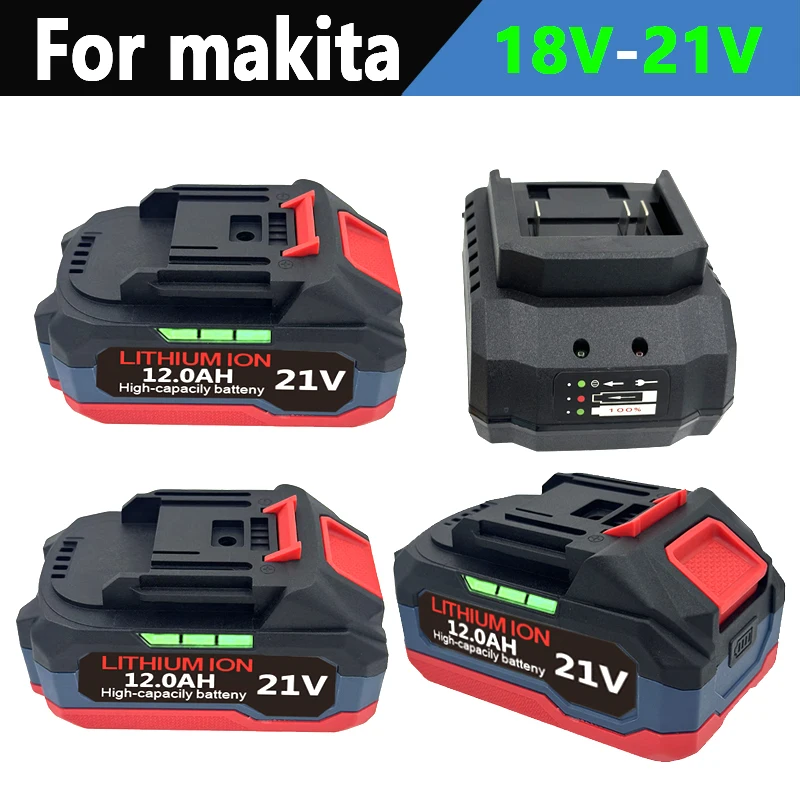 21V Lithium Ion Battery Pack For Makita 18V LXT Cordless Tools 6Ah 9Ah 12Ah Fit DDF487 BL1830 BL1850 Replacement Battery