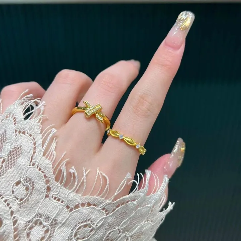 خاتم تخريمية ماسي بتصميم متخصص وخفيف الوزن وبسيط ورائع ومتعدد الاستخدامات ومزاج عالي الإحساس هدية نسائية