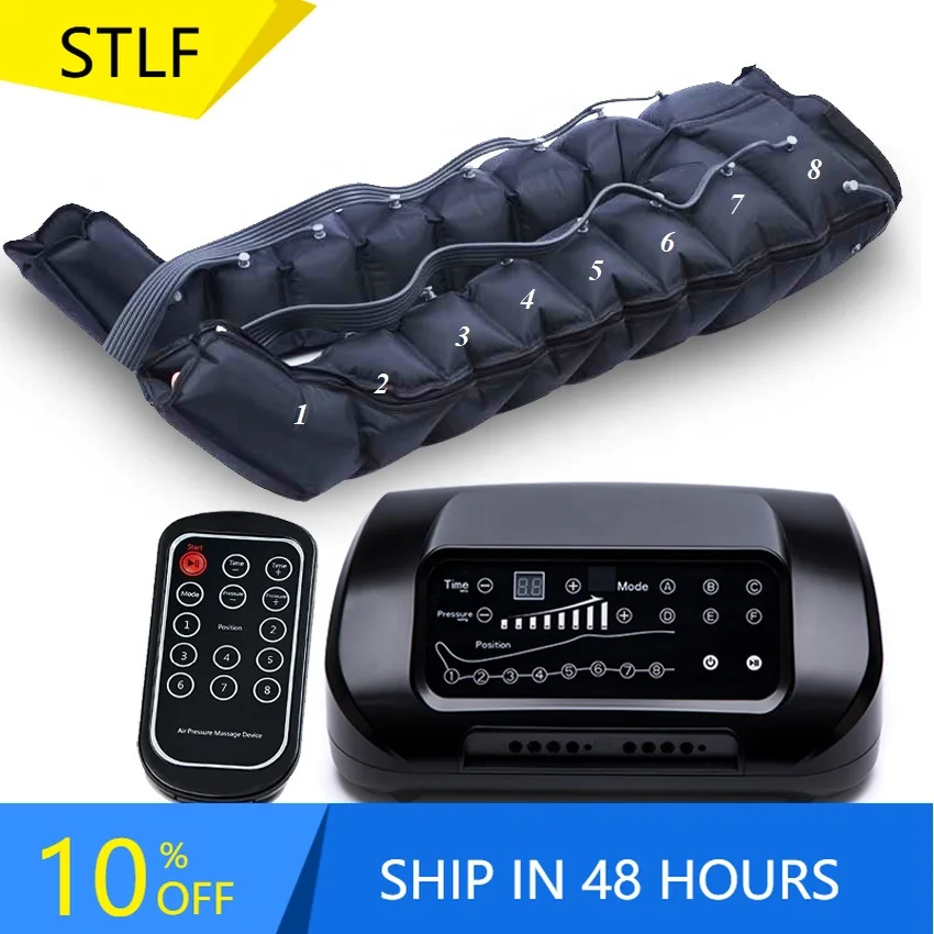 

STLFЛучшие продажи, 8-камерный массажер под давлением воздуха, компрессионное восстановление, длинные брюки, массажер для всего ног, ног, бедер