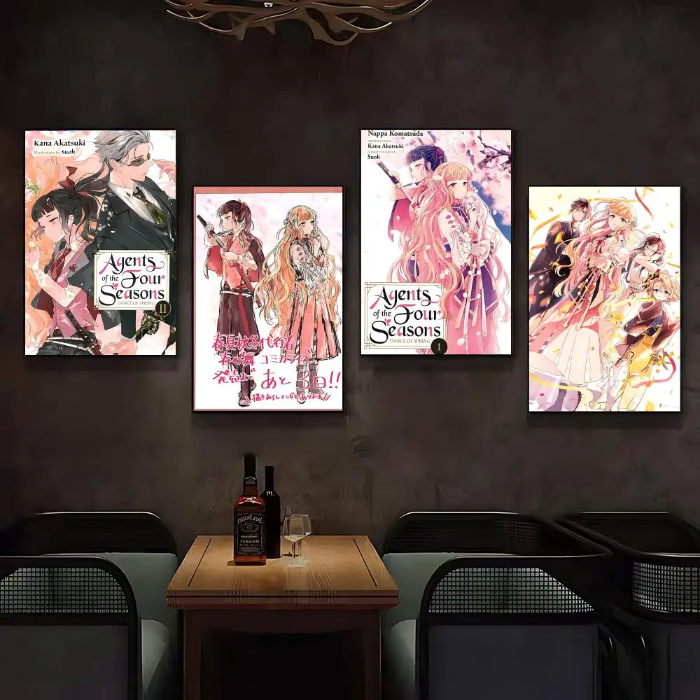 anime Agents of the Four Seasons Poster Posters Anime Room Decor Decoration Movie Backpack Wall Interior Music Wall Art