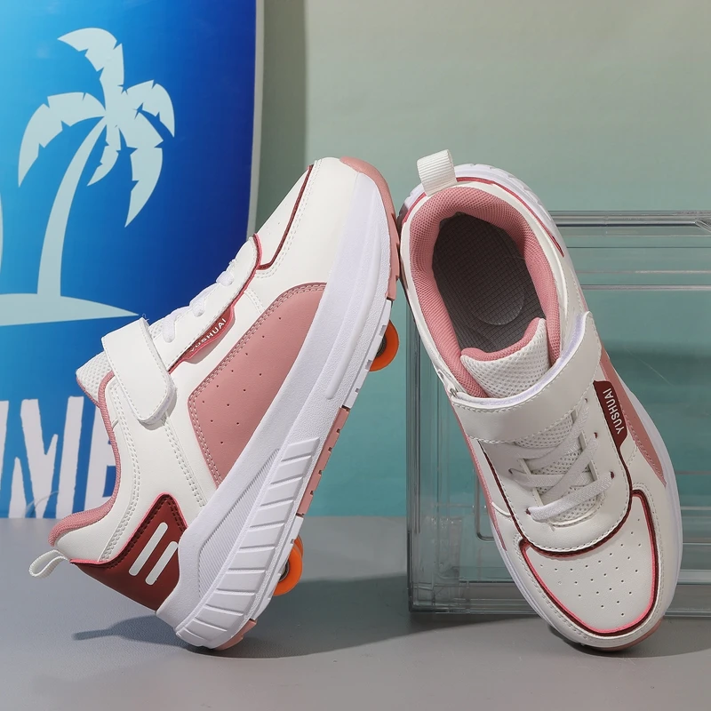

Boys' 2025 New Roller Sneakers: 2-Wheel Cool Multi-Light Wheeled Shoes, Girls' Roller Skates for Students