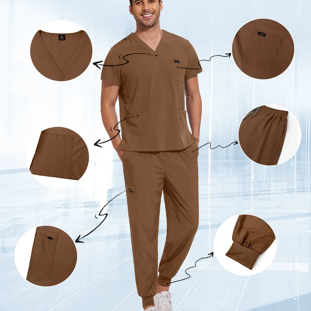 マルチカラー美容師制服医療手術服臨床歯科医麻酔科医作業服薬局ペットショップ作業服