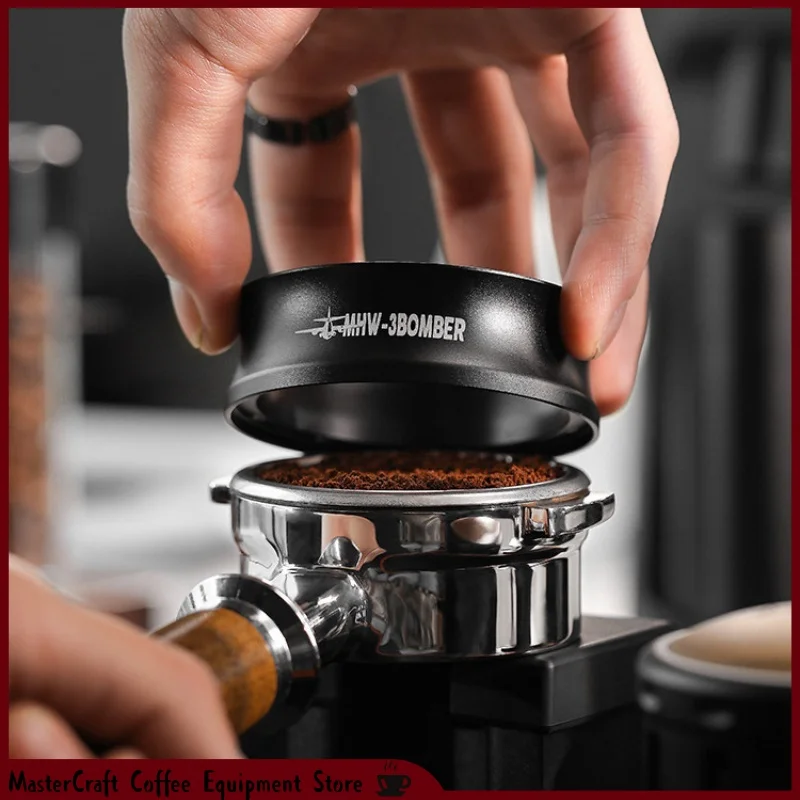 Mhw‑3bomber Magnetic Coffee Dosing Ring Anti‑Spill Powder Funnel 53mm/58mm Espresso Portafilter Dosing Accessory For Coffee Brew