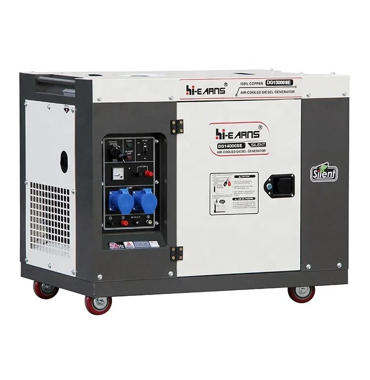 hiearns air-cooled single cylinder 1105 engine DG15000SE portable die·sel generator 10 kw