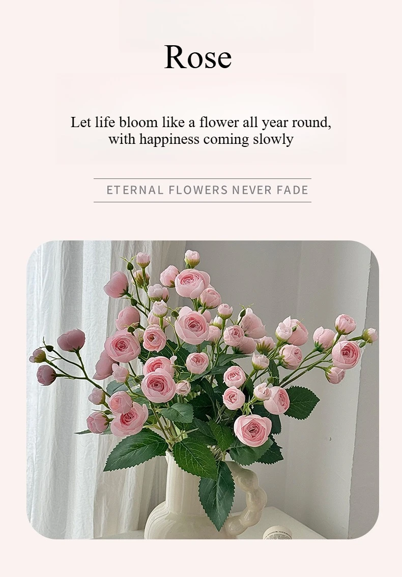 18 Inch 12 Head Artificial Camellia Bud Bouquet Faux Silk Flowers For Home Living Room Decoration Wedding Hotel Display Props