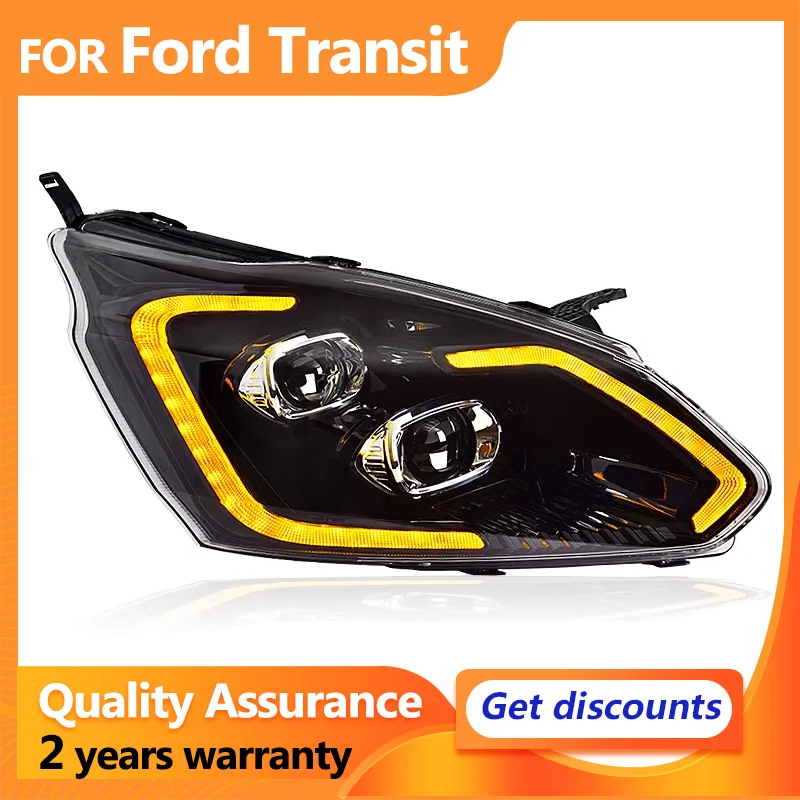 For Ford Tourneo Custom Transit full LED headlights 2016-2022 LED Dynamic turn signal Upgrade Bicofal Lens Headlights Assembly