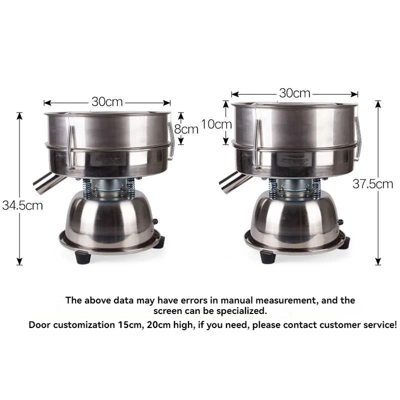 Table Top Automatic Round Vibrating Sieve Machine Flour Food Filter Machine 8/10cm Screen Electric Vibrating Screen Machine