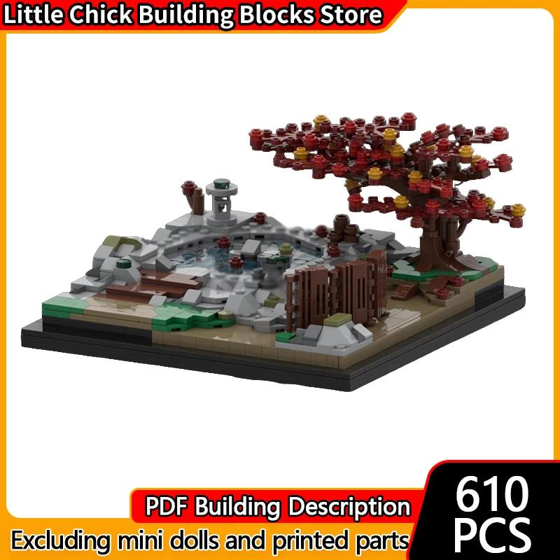 

Модель City Street View MOC, строительные кирпичи, японская горячая весна, модульная технология, детские праздничные подарки, сборные игрушки, костюм