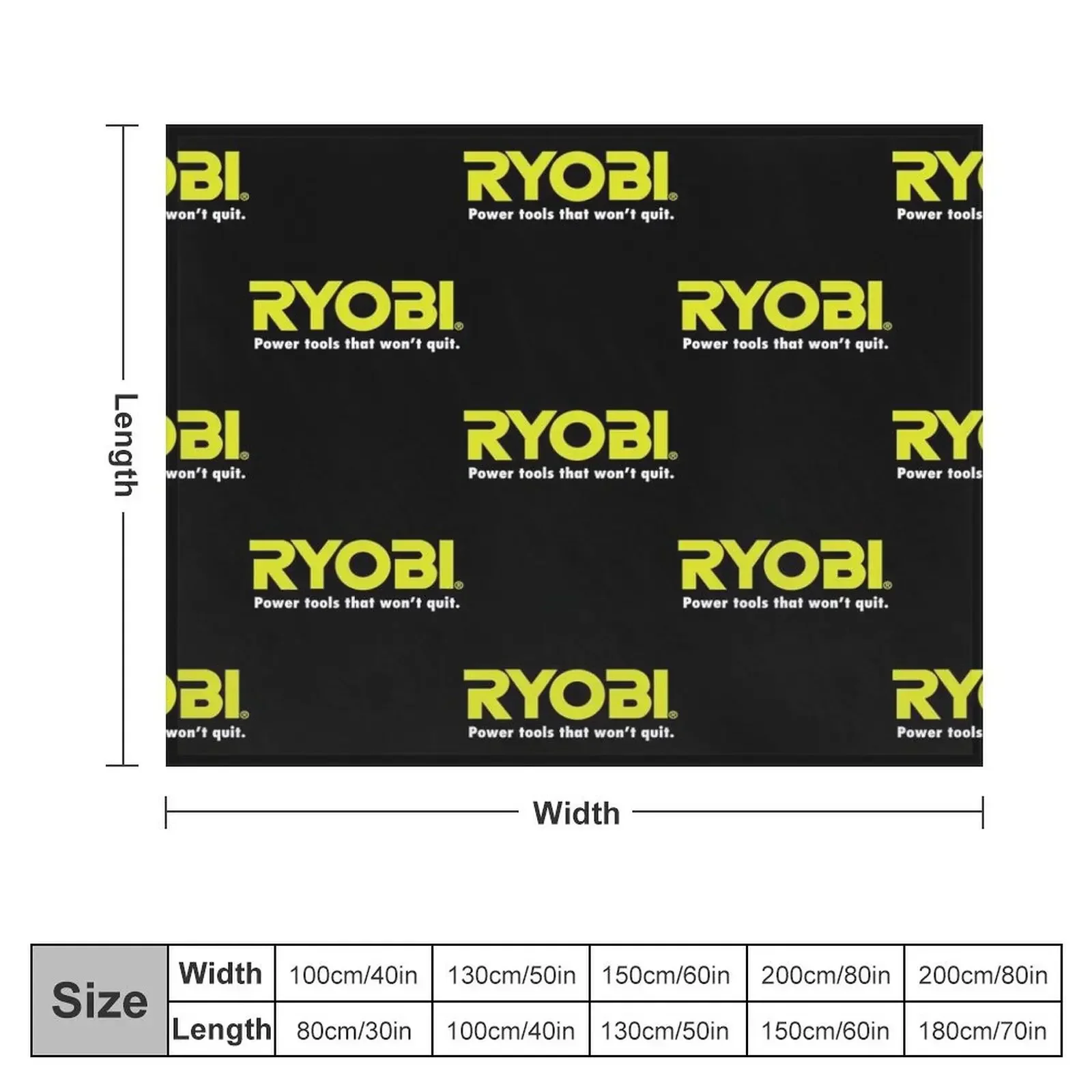 POWER TOOLS - RYOBILOGO Classic T-Shirt Throw Blanket For Sofa Thin christmas decoration Summer Beddings Blankets