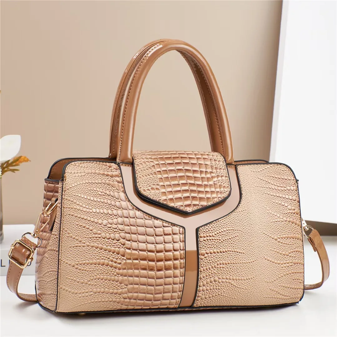 Luxury Designer Handbag Brand Crossbody Bags For Women 2024 New Crocodile Pattern Leather Shoulder Niche Boston pillow bag sac