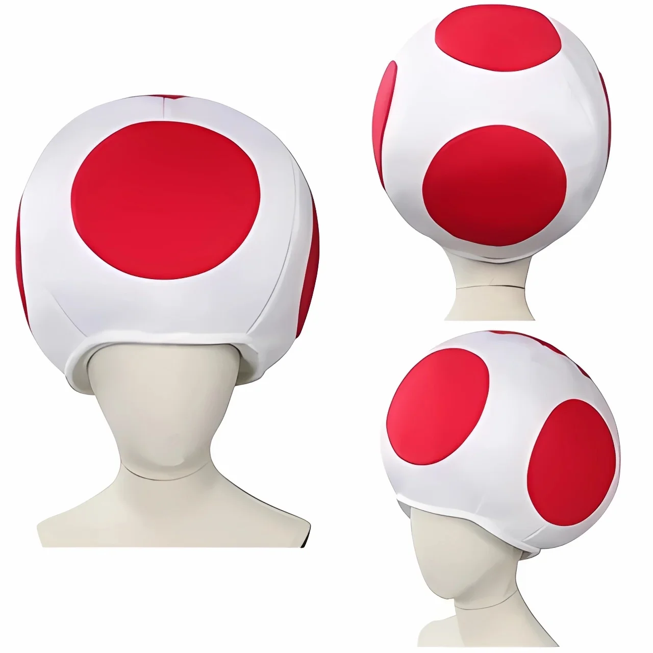 Toad Cosplay Kids Hat Red Green Dot Mushroom Cap Headwear Game Bros Roleplay Fantasia Boys Girl accessori regalo per feste di Halloween