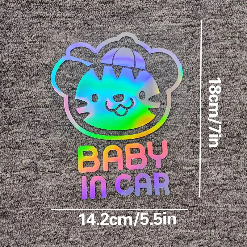 1-Pack Car Window Decal Sticker for Babies Interior Creative Scratch Cover Laser Cut Adhesive Decoration Auto Body Art 13 Model