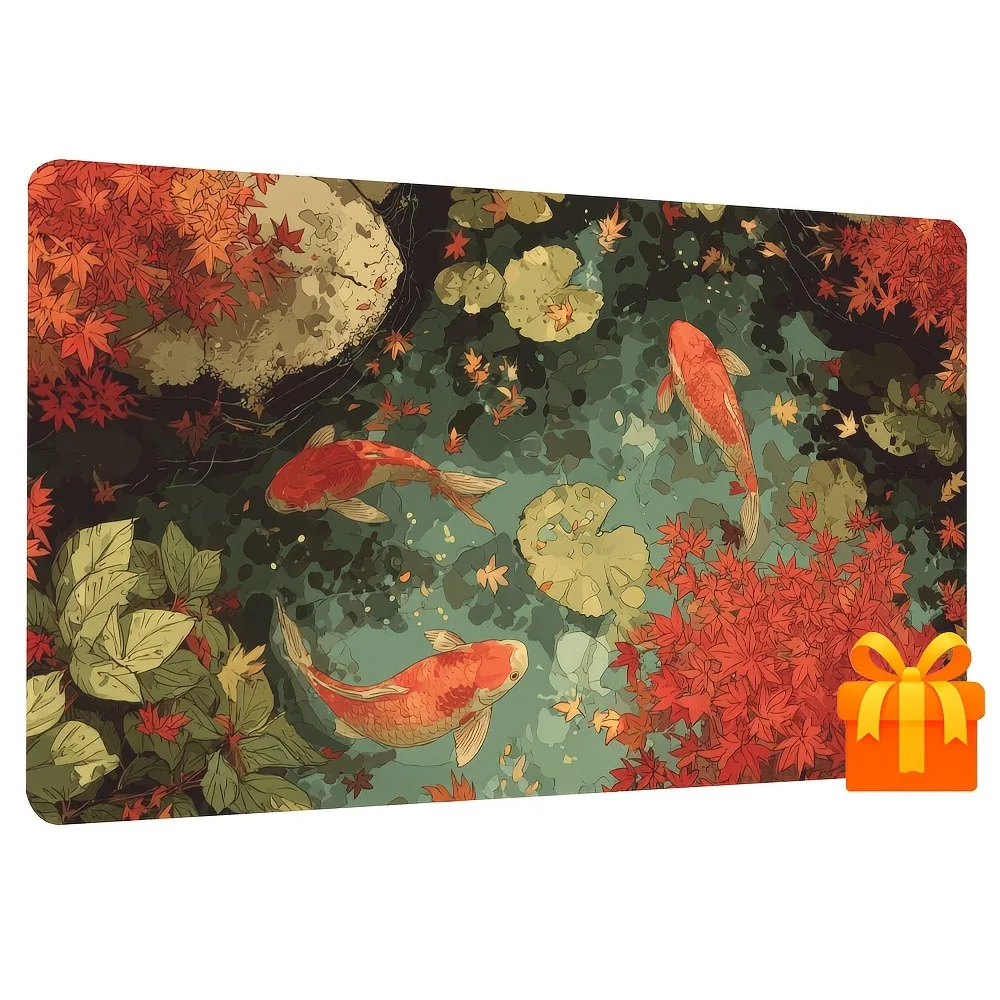 Koi Pond Animation Game Pad, suitable component for trading card games. An ideal choice for trading card collectors TCG players