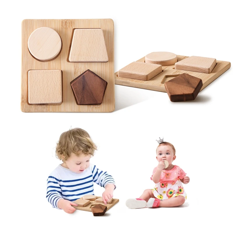 Giocattolo per bambini Puzzle in legno forma geometrica abbinamento Puzzle 3D gioco da tavolo Montessori in legno giocattoli educativi per regali per bambini