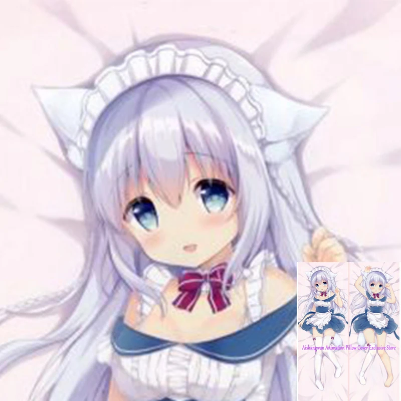 

Dakimakura Anime Pillow Cover Kafū Chino Double Sided Print 2Way Bedding Festival Gifts Gifts