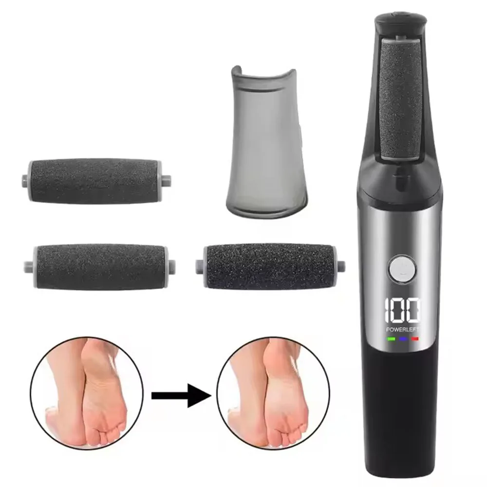 مزيل مسامير القدم الكهربائية المحمولة السلس ملف القدم الكهربائية لإزالة الجلد الميت الجاف المتشقق القابلة لإعادة الشحن مجموعة العناية بالقدم #2