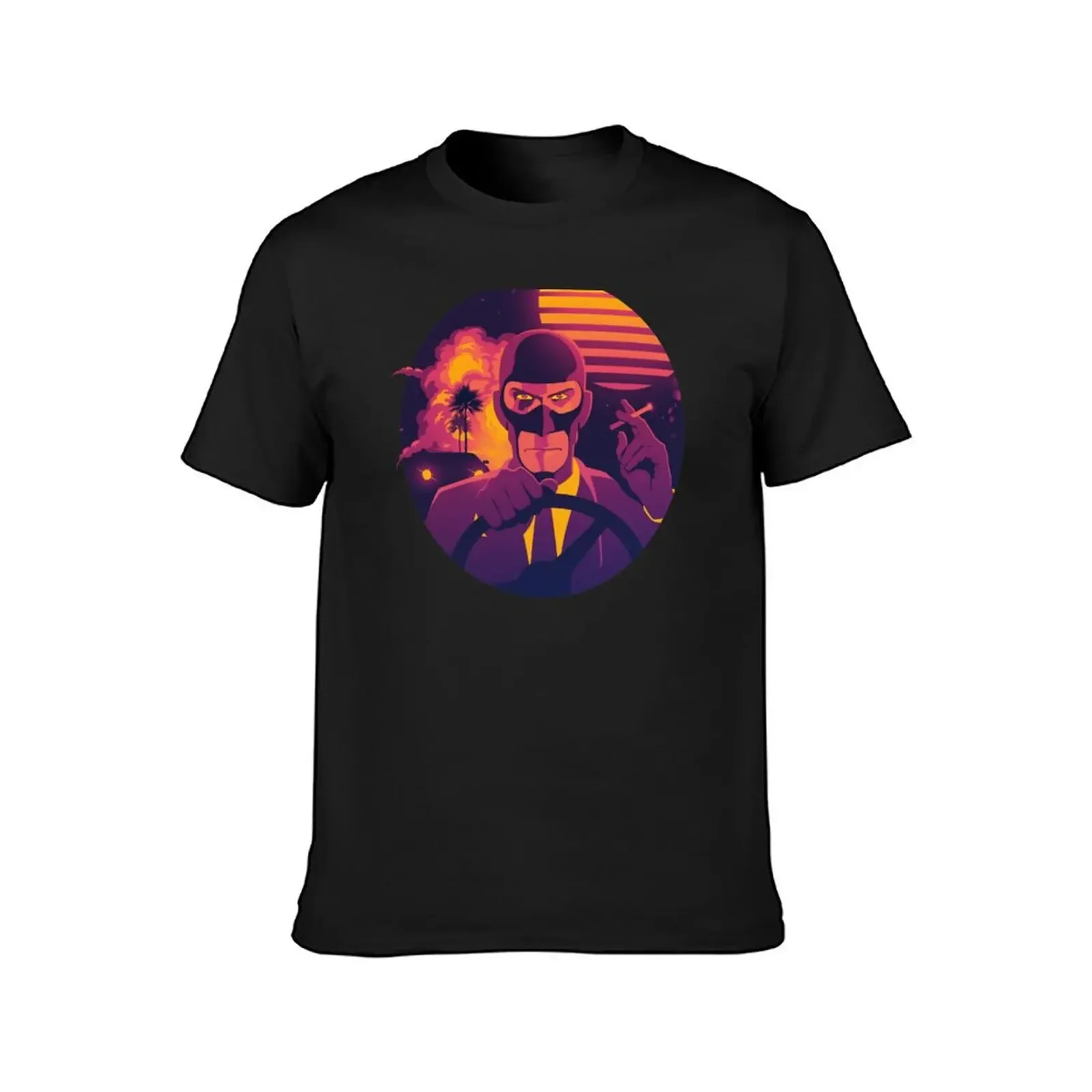 Team Fortress 2: Meet the Spy (Sunset) T-Shirt summer tops custom t shirt Men's clothing