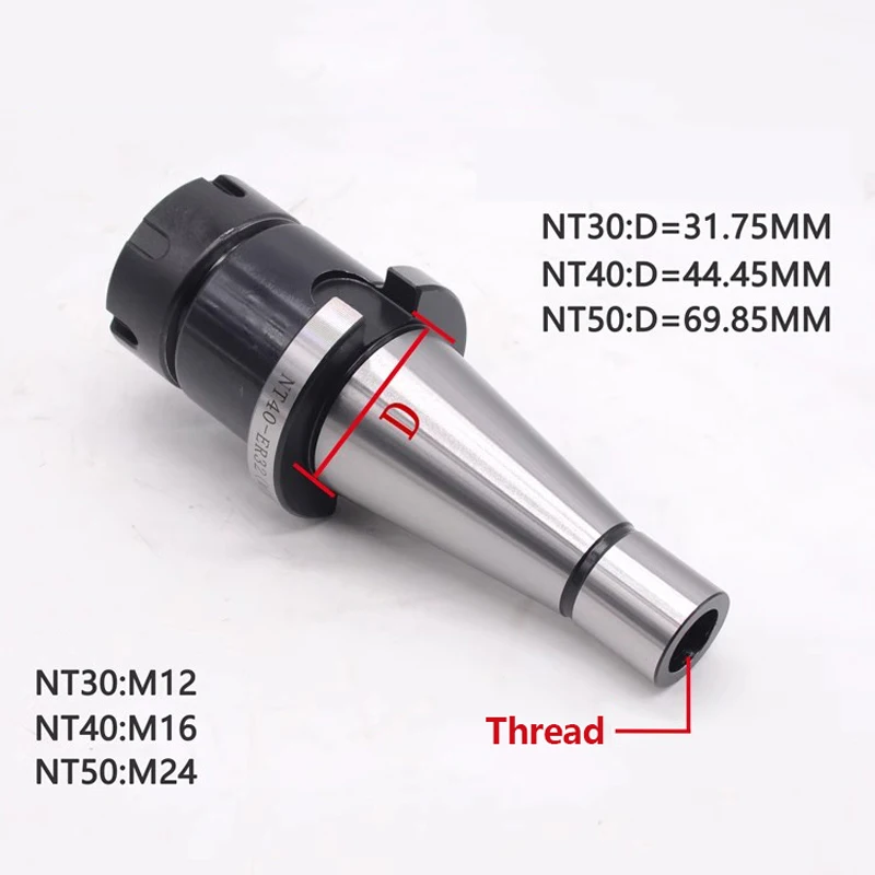 Imagem -02 - Jimmy-nt er Collet Chuck Ferramenta para Máquinas-ferramentas Alta Velocidade Nt30 Nt40 Nt50 Er16 Er20 Er25 Er32 70l Porta-ferramentas Acessórios