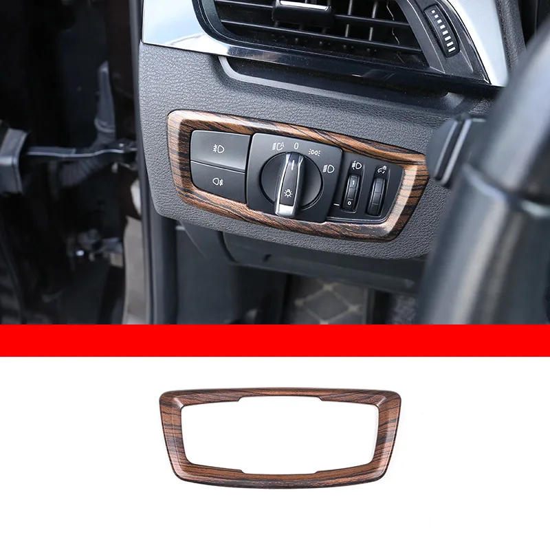 ABS Pine houtnerf voor BMW X1 X2 F47 F48 2016-2022 auto middenconsole stuurwiel deur trim sticker auto accessoires