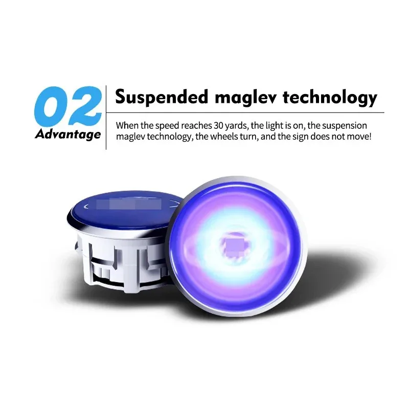 Deren جودة عالية Led دعم مغناطيسي مضيء تخصيص شعار غطاء محور العجلة أضواء عائمة متوافقة #3