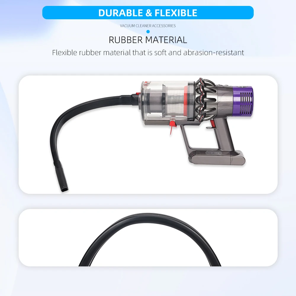 Bendable Long Flat Crevice Tool for Dyson V7 V8 V10 V11 Gen5detect(G5) Stick Vacuum Cleaner Mite Removal Suction Head Clean Tool