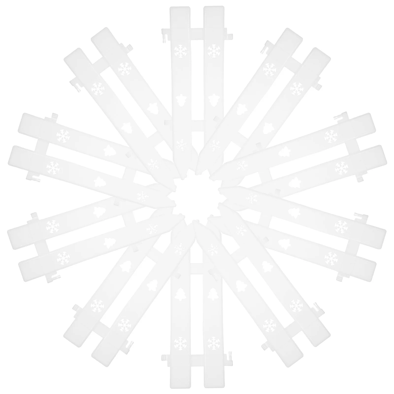 

20Pcs Plastic Fence Christmas Tree Decorative Garden Border Panel Outdoor Lawn Courtyard Partition Fence Garden Decoration