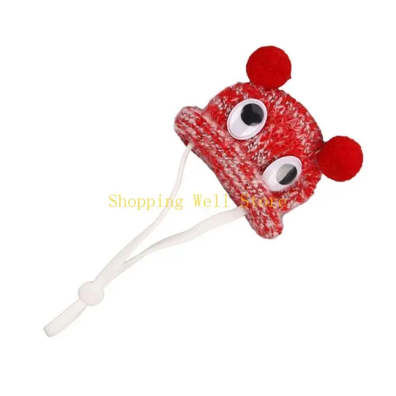KX4B Mini Hamster Hat Симпатичная шляпа ящериц с регулируемым бретельным хомяком рождественская шляпа
