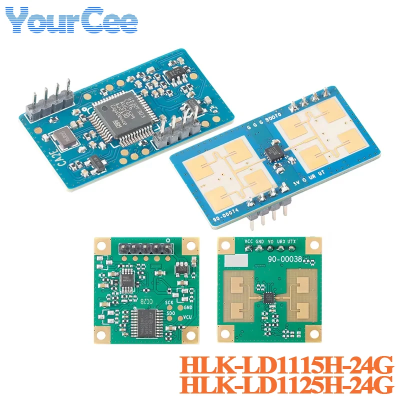 5pcs/1pc HLK-LD1115H LD1125H 24G Microwave Radar Sensor Detection Motion Module TTL Serial Communication Human Presence Sensor