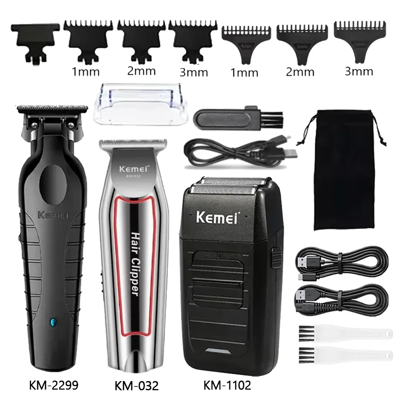 

Электрическая машинка для стрижки волос Kemei KM-2299 KM-032 KM-1102, мужской электрический триммер для волос, профессиональная машина для стрижки волос для мужчин