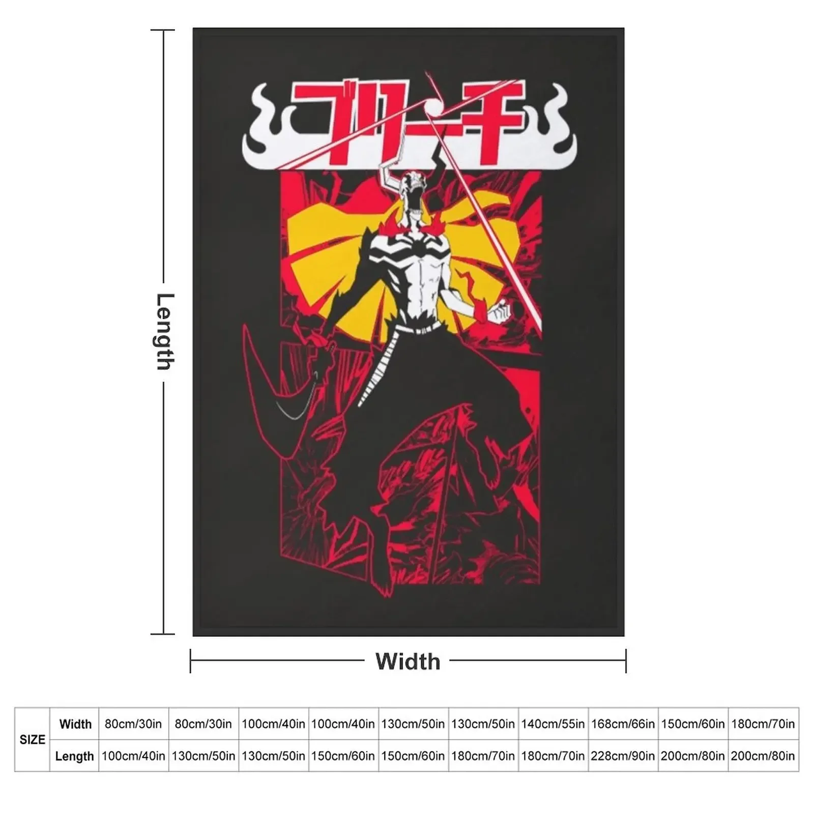 Bleach T-ShirtVasto Lorde Ichigo Throw Blanket Flannels Soft Big Summer Sofa Quilt Blankets