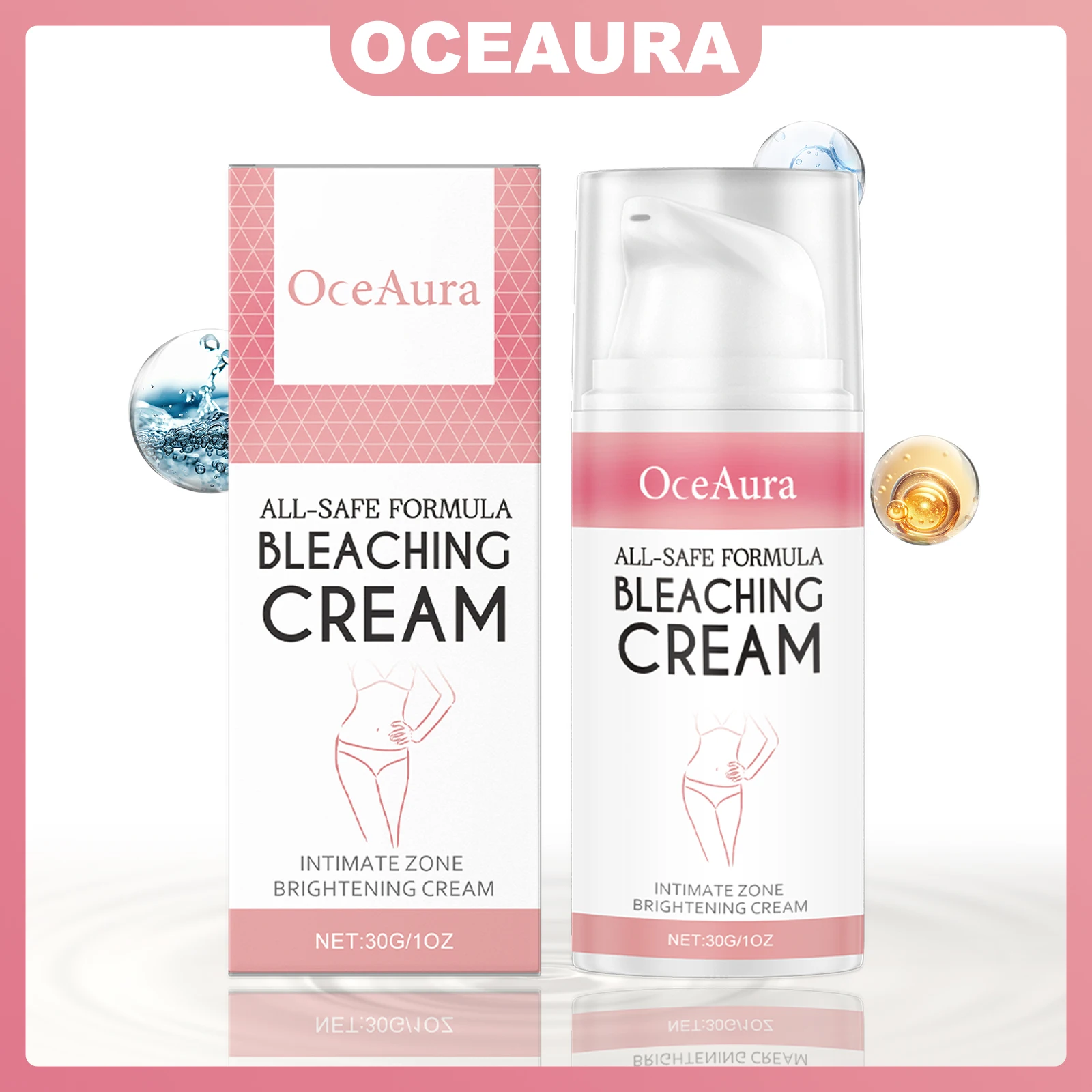 

OCEAURA Body Private Parts Whitening Cream for Armpits Knees Leg Root Deep Penetration Skin Bleach Deposited Melanin Gental Care
