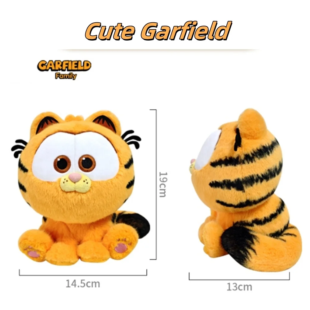 Garfield Boneca De Pelúcia Chaveiro, Cartoon Anime Filme Pelúcia Peluche para Sacos Decoração, Aniversário e Presente de Natal, Original, Kawaii