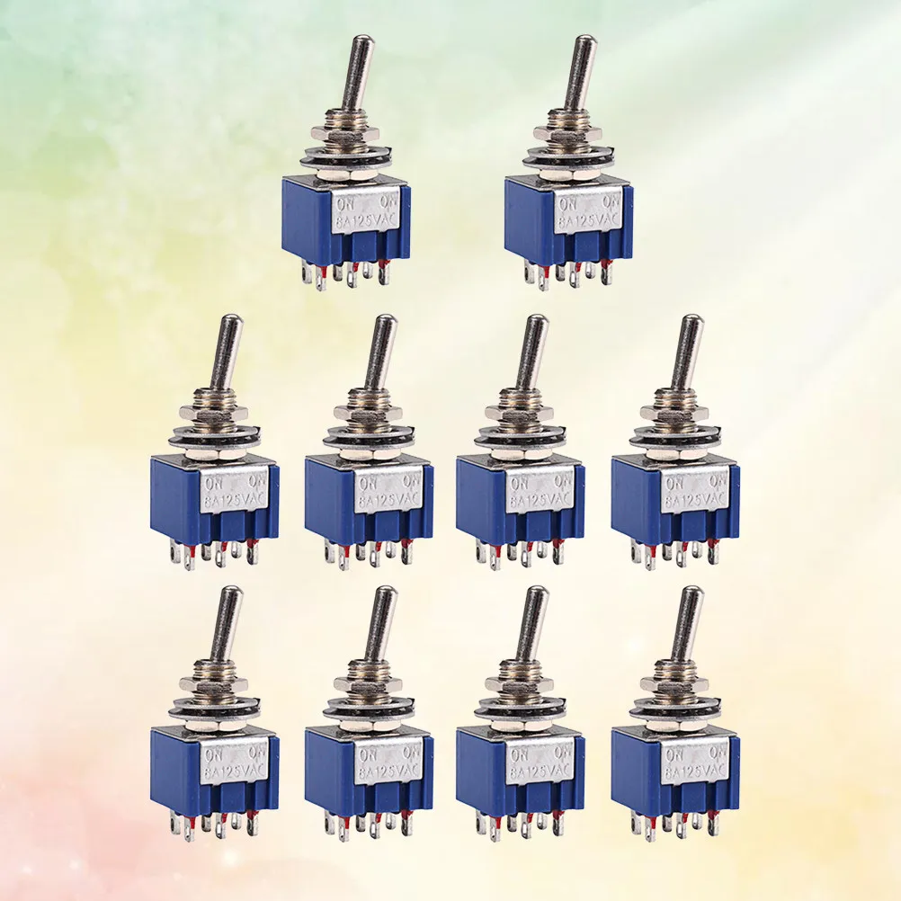 10pcs Spdt Toggle Switch 6A 125V On-On Latching 3 Terminal For Light Motor Control Electric Guitar Pickup Selector - view 2