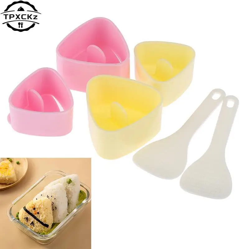 Molde de bola de arroz Onigiri para hacer Sushi, prensa de comida, molde Triangular para hacer Sushi, Kit de Sushi, accesorios de cocina japoneses Bento