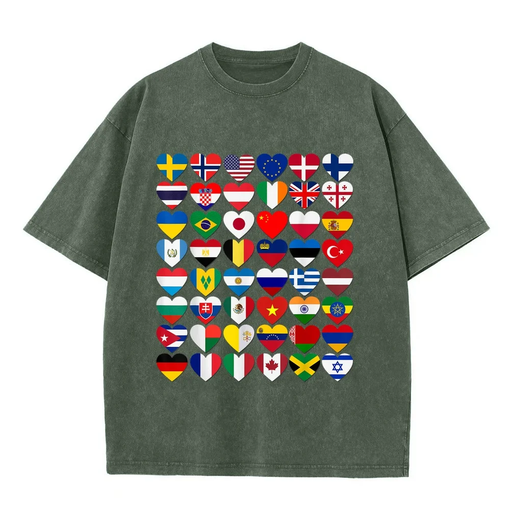 Flags of the Countries World,International Gift Short Sleeve T-Shirt High Quality Tee Duck Summer Tops Casual Men Shirt Top