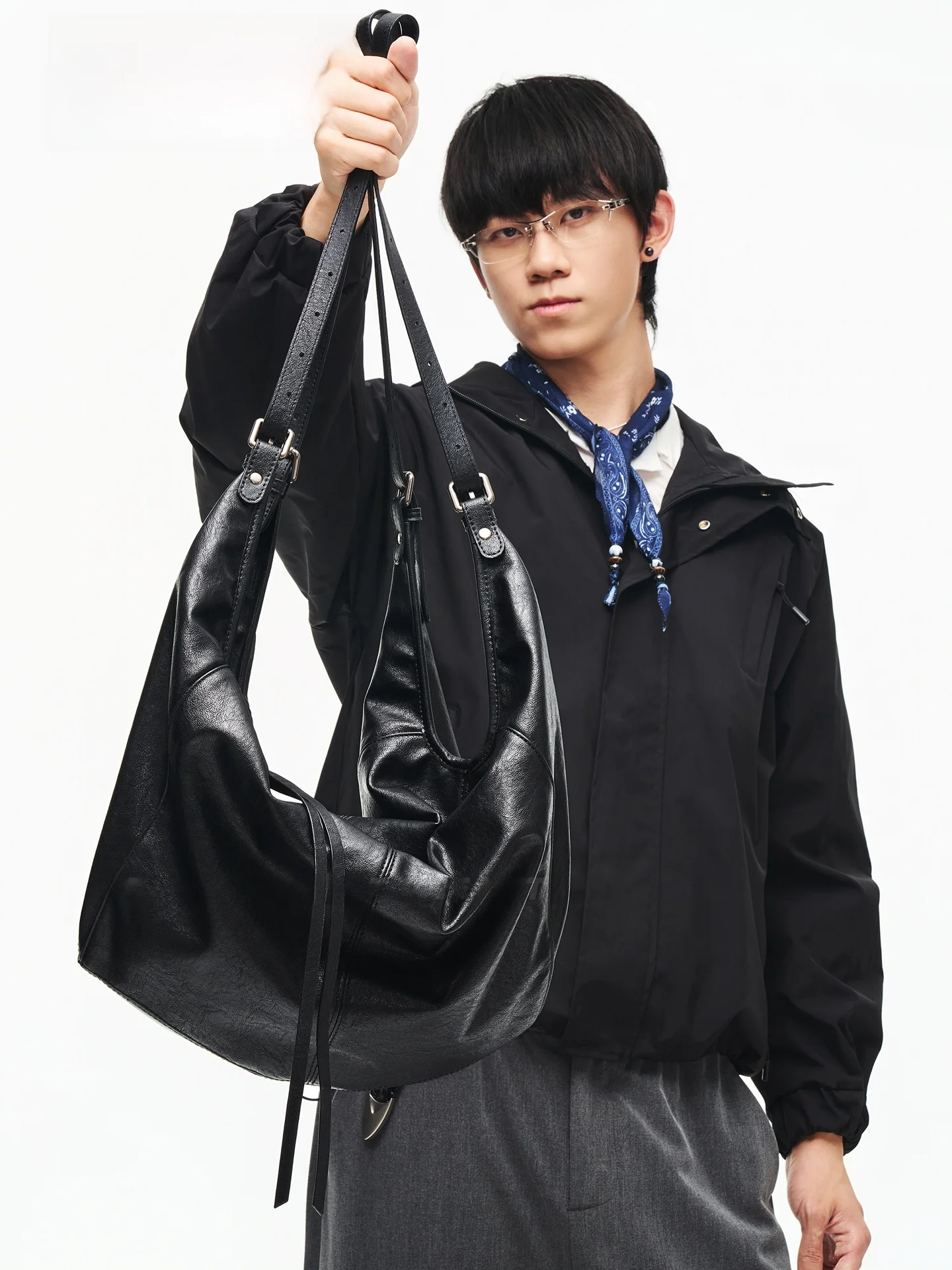 Nesbit Autumn New Soft Leather Men's Shoulder Crossbody Bag Trendy Dumpling Bag Comfortable Sensation Double Strap Casual Style
