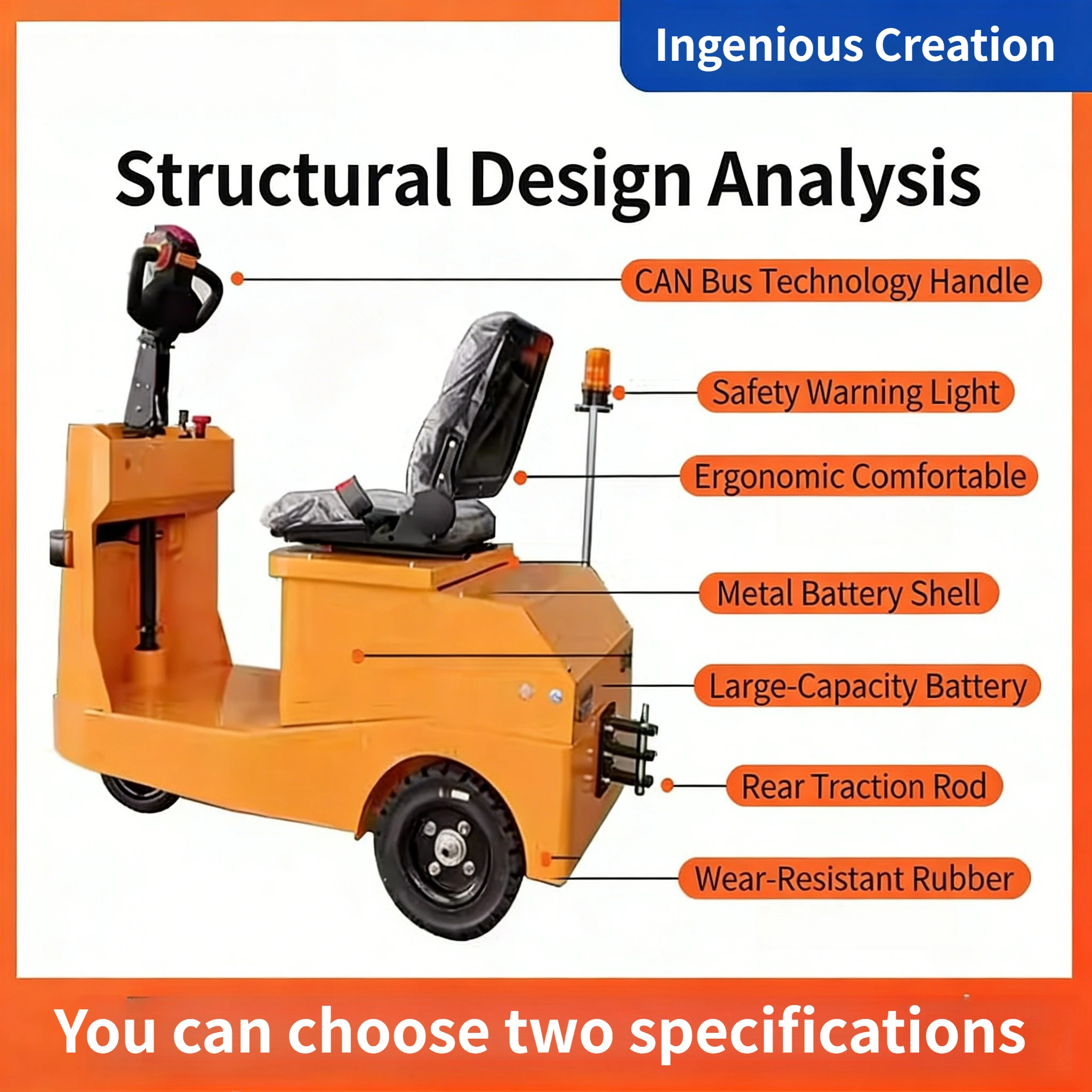 Heavy Duty Ride On Electric Logistics Vehicle High  Load Capacity for Industrial Cargo Transport in Manufacturing Plants