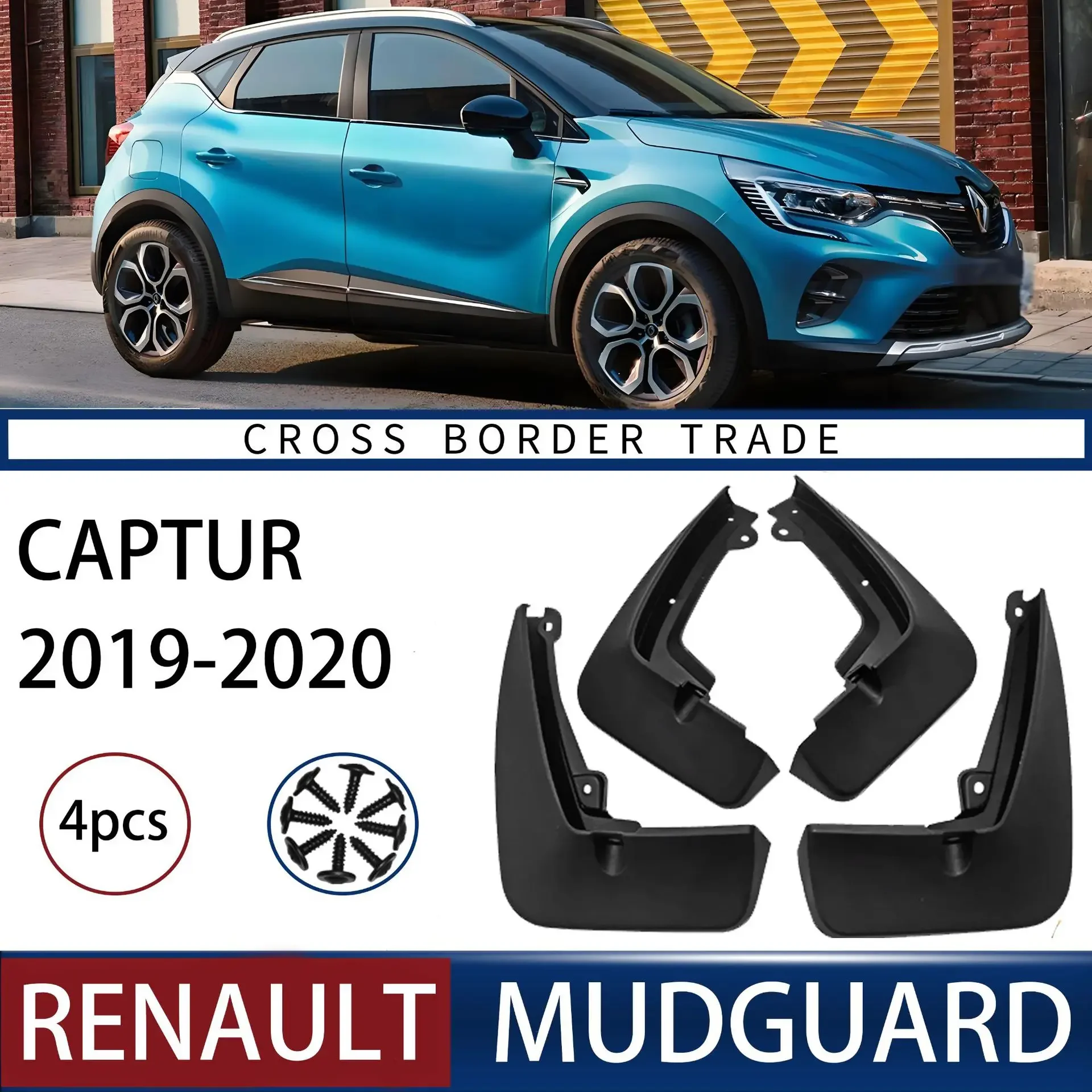 

FOR Renault Captur 2019 2020 Car Molded Mud Flaps Splash Guards Mudguards Front Rear Styling Front Rear Car Accessories