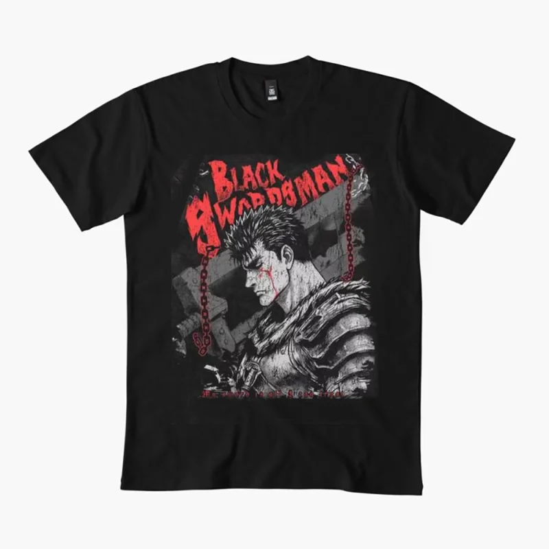 

0325 Guts Berserk Japanese Anime Gift t shirt 100% cotton print clothing Swordsman Manga Graphic Tee Y2K clothes Large size Tops