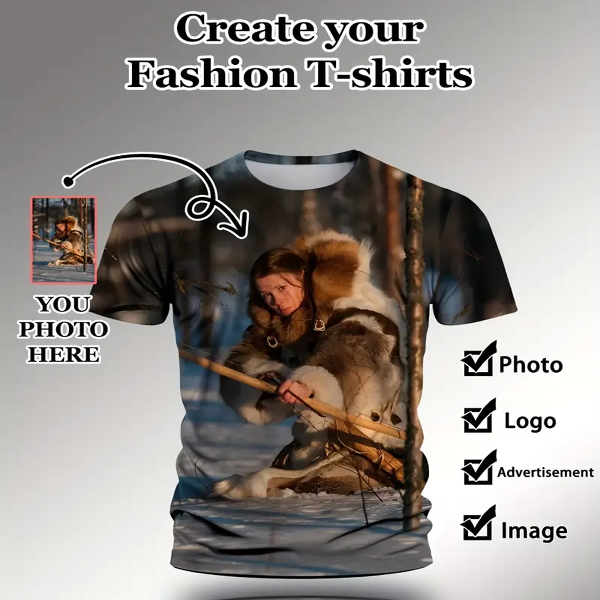 

New DIY Custom Design 3D Print T-Shirts Men Women Fashion Streetwear Oversized Short Sleeve T Shirt Kids Tees Tops Man Clothing