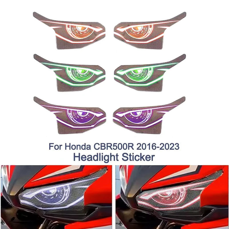 

For Honda CBR500R CBR650R CBR 500R 650R 2016-2023 Motorcycle Headlight Protection Sticker Front Fairing Decorative Eyes Decals