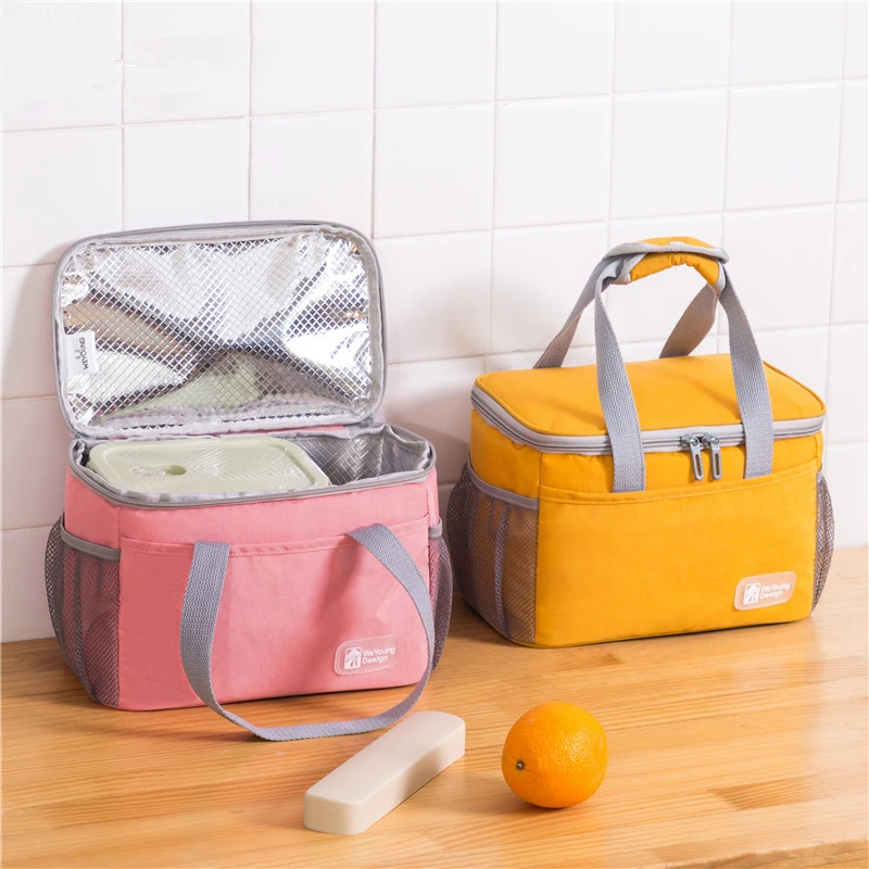 Large Capacity Portable Insulated Lunch Bag Waterproof Aluminum Foil Lining Thermal Food Container Cooler Bag for Women Kids