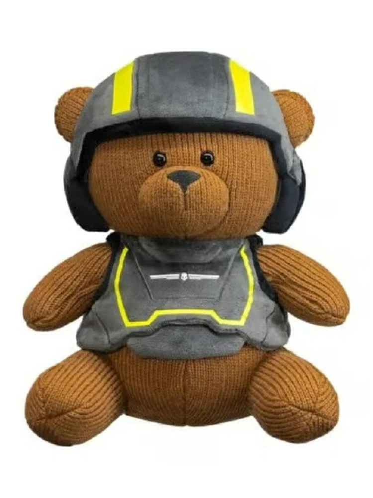 Neues Helldivers 2 Plüschtier Bär Stoffpuppe Weiche Gestrickte Figur Sammlerstück Heimdekoration Schreibtischdekoration Geschenk für Spielefans