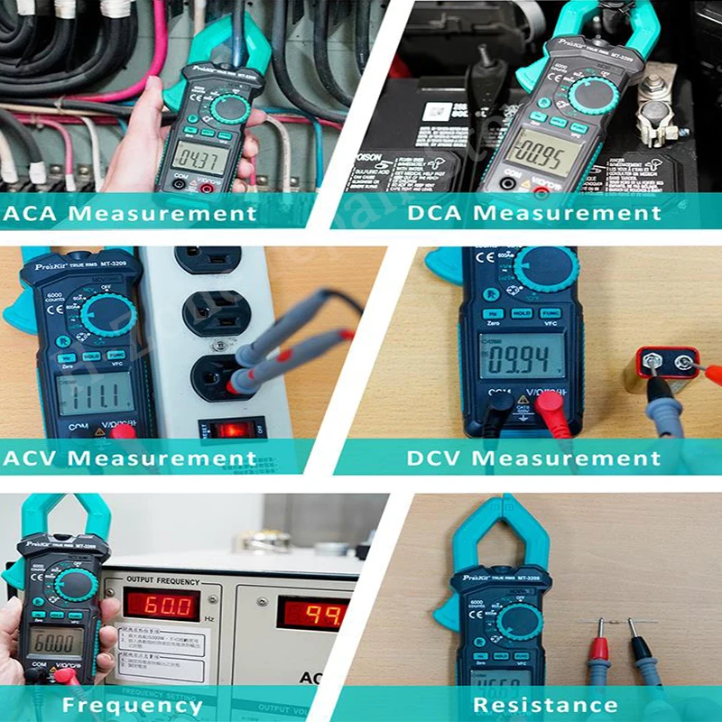 Proskit MT-3209 3-5/6 AC/DC Tipe Klem Ammeter Tipe Klem Lampu LED LCD Tampilan Digital Penjepit Digital Multimeter